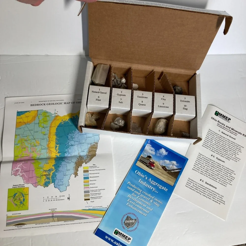 Ohio Rock and Mineral Kit‎ Teaching Tool Classroom Homeschool Science Geology